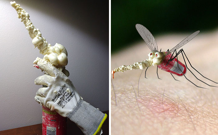 Expanding Foam Misfired, Glove Now Stuck