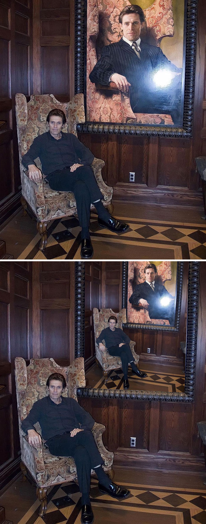 Willem Dafoe Posing For A Picture