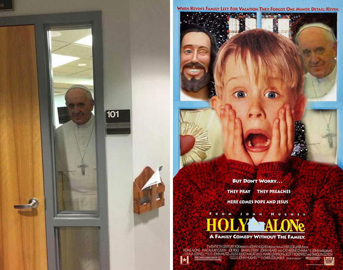 El Papa a través de la ventana