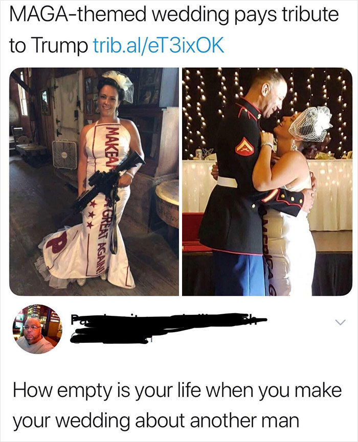 Maga-Themed Wedding Dress