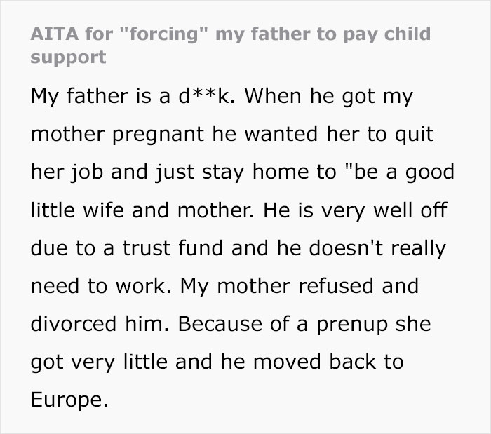 "My Father Never Paid Child Support": Grandparents Learn Their Son Basically Abandoned His Daughter, Teach Him A Lesson "My Father Never Paid Child Support": Grandparents Learn Their Son Basically Abandoned His Daughter, Teach Him A Lesson