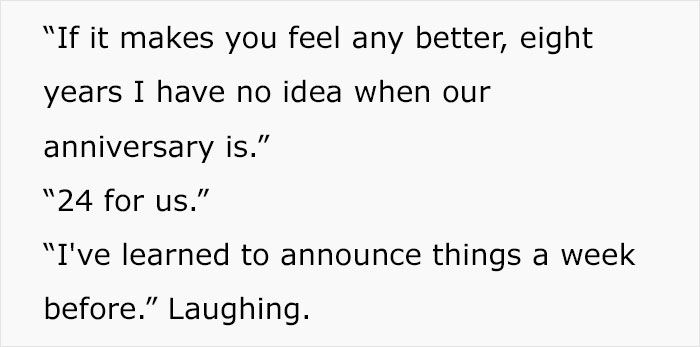 Woman Calls Out Commenters Who Believe Wives Should Remind Husbands About Upcoming Occasions