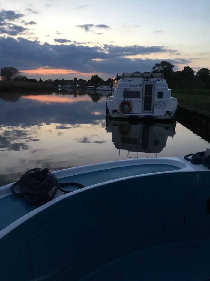 Norfolk Broads At Dusk