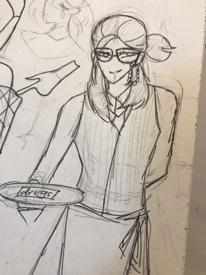 Messy Sketch Of Me As A Butler!