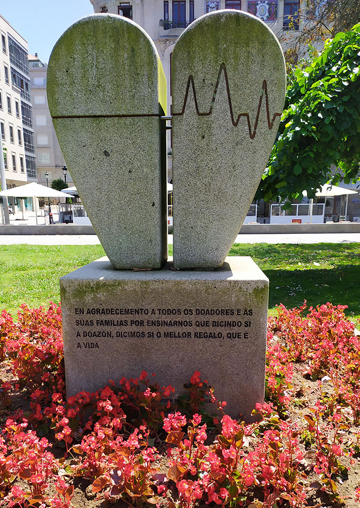 Monument Made In Honor Of The Blood Donors In Vigo, Spain