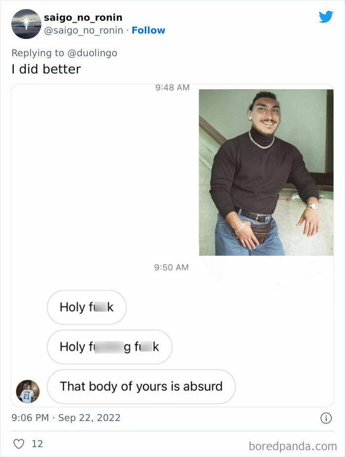 Man posing humorously with text mimicking alleged Adam Levine leaked DMs in a comedic Twitter post.