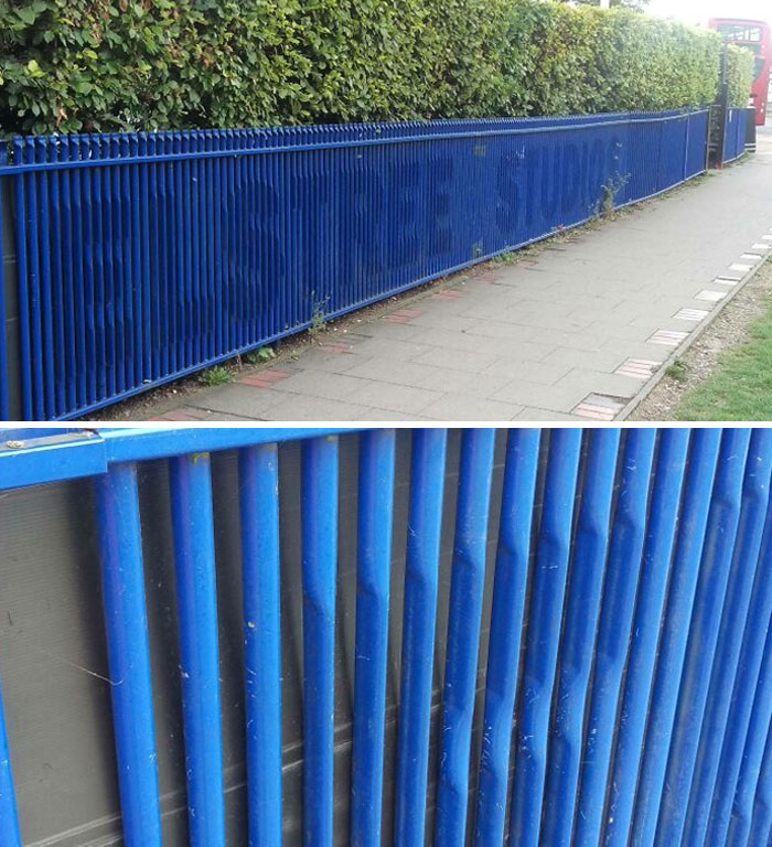 Film Studio Sign Made By Compressing Metal Bars