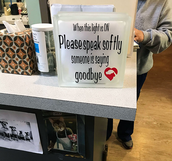 Sign At The Local Veterinary Hospital