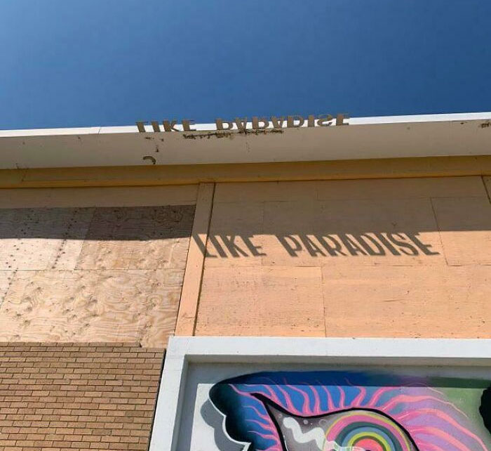 Sign That Only Works With Its Shadow