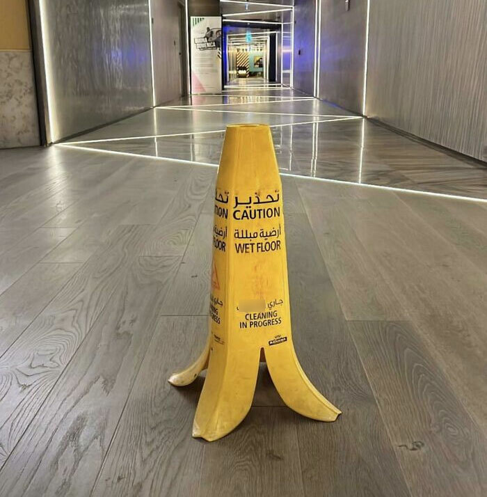 A Wet Floor Warning Sign