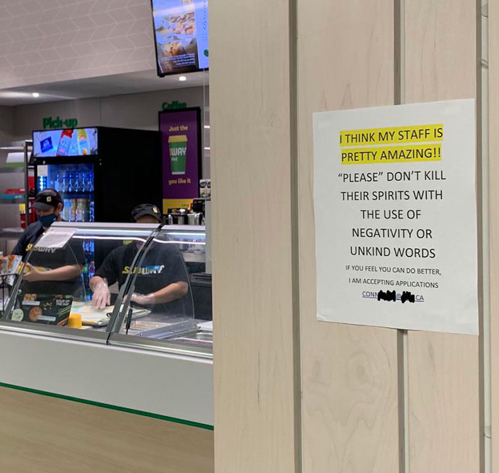 This Sign In Front Of The Busiest Subway On My University’s Campus