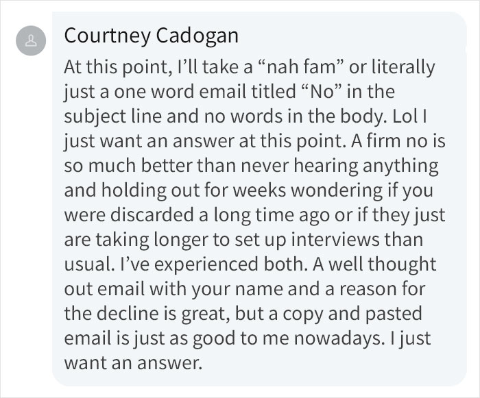 Woman Shares &ldquo;Kind, Encouraging And Carefully Worded&rdquo; Rejection Letter From An Employer