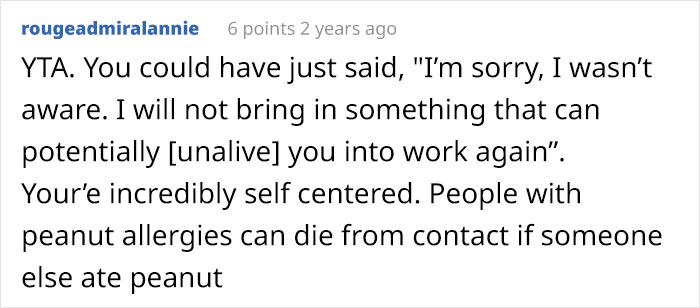 "Am I The Jerk For 'Not Respecting' My Coworker&rsquo;s Peanut Allergy?"