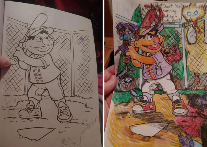 My Kid Has Sesame Street Coloring Books. I Call This One, Ernie's Last Stand