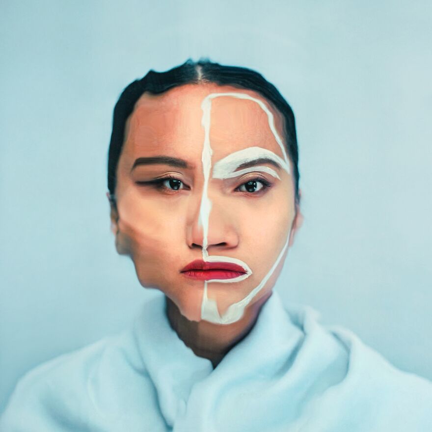 Using Clear Water I Create Abstract Portraits And Break The Stereotype Of Beauty