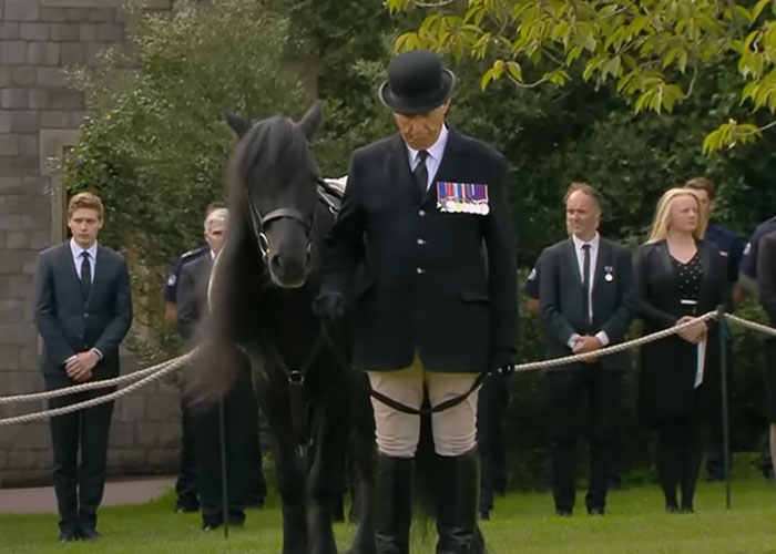 Heartbreaking Moment Of Queen Elizabeth II&rsquo;s Corgis And Her Favorite Pony Awaiting The Arrival Of Her Coffin At Windsor Castle