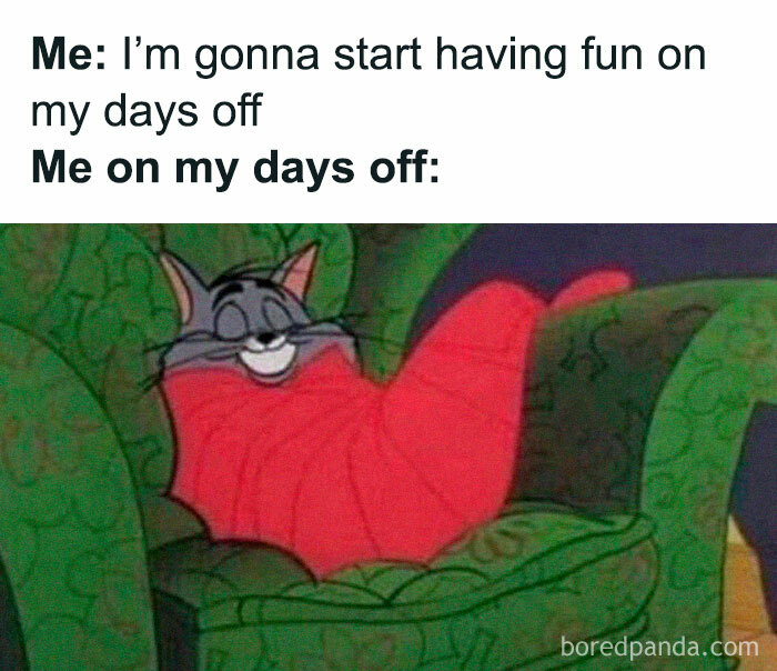 Cartoon cat wrapped in a blanket, smiling contently, embodies iconic internet culture meme humor.