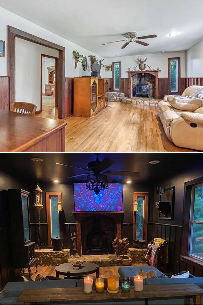 Country Gothic Home Just Finished. Before/After