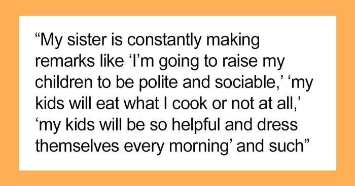 Guy Asks Whether He Did The Wrong Thing By Telling Off His Child-Free Sister As He’s Fed Up With Her Parenting Ideas
