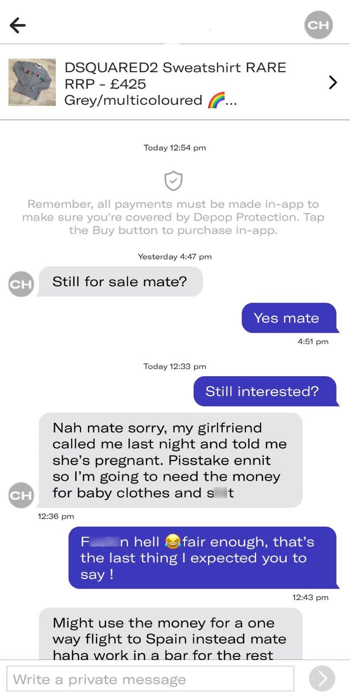 He Needs The Money Now