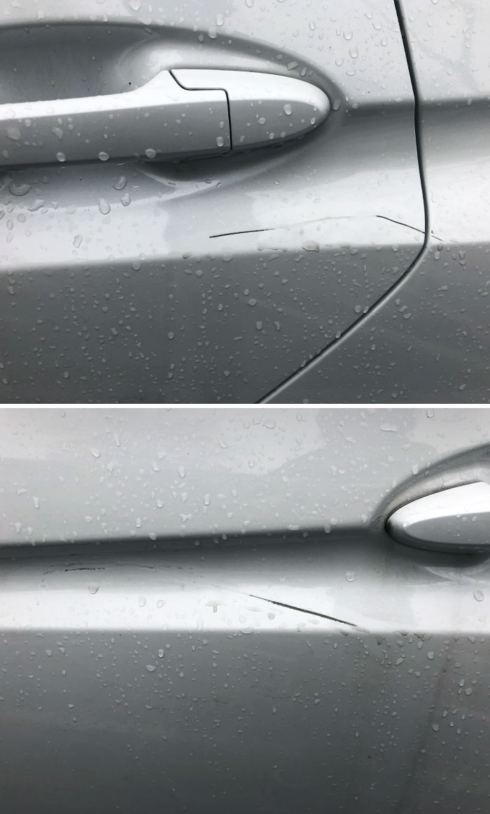 Years Of Being Harassed By My Crazy Neighbor Has Caused Me To Move Out. She Got In One Last Jab By Keying My New Car. I’m Surprised She Didn’t Scratch “See You In Hell”