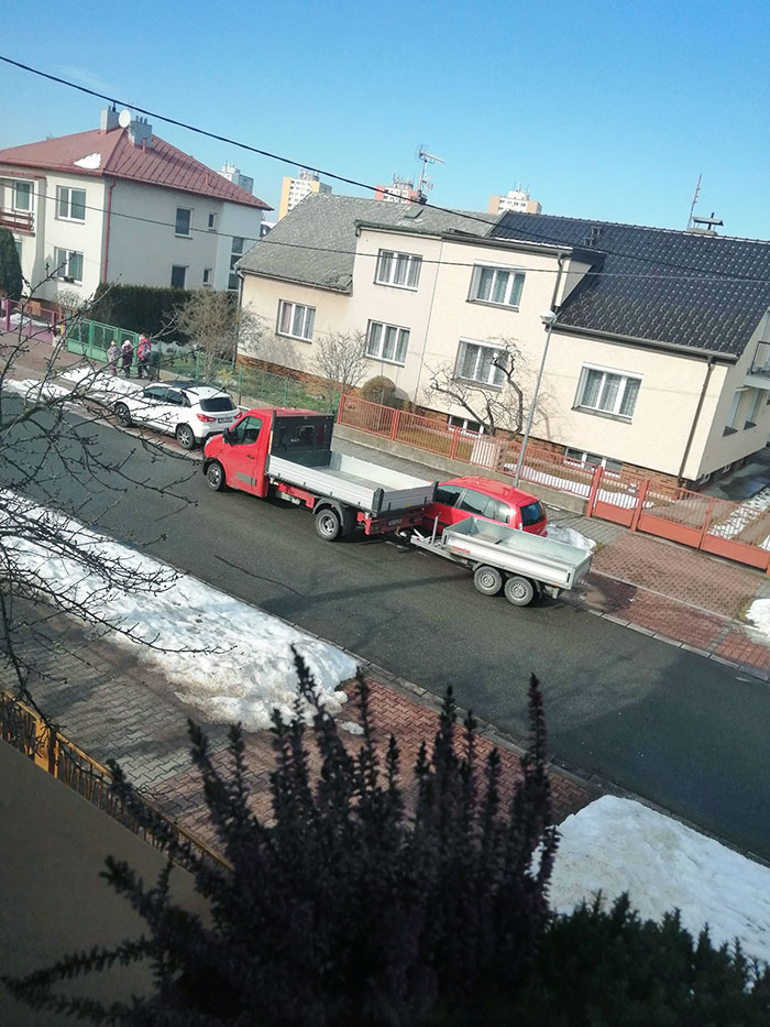 My Neighbor Thinks This Parking Spot Belongs To Him And Does This To Everyone Who Parks There. This Time He Did It To Me