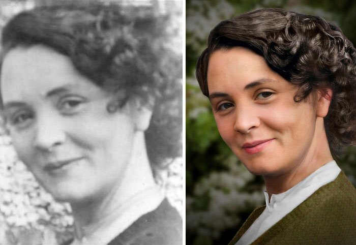 Una foto de hace 50 años vs. la misma foto restaurada, reconstruida, mejorada y coloreada por mí