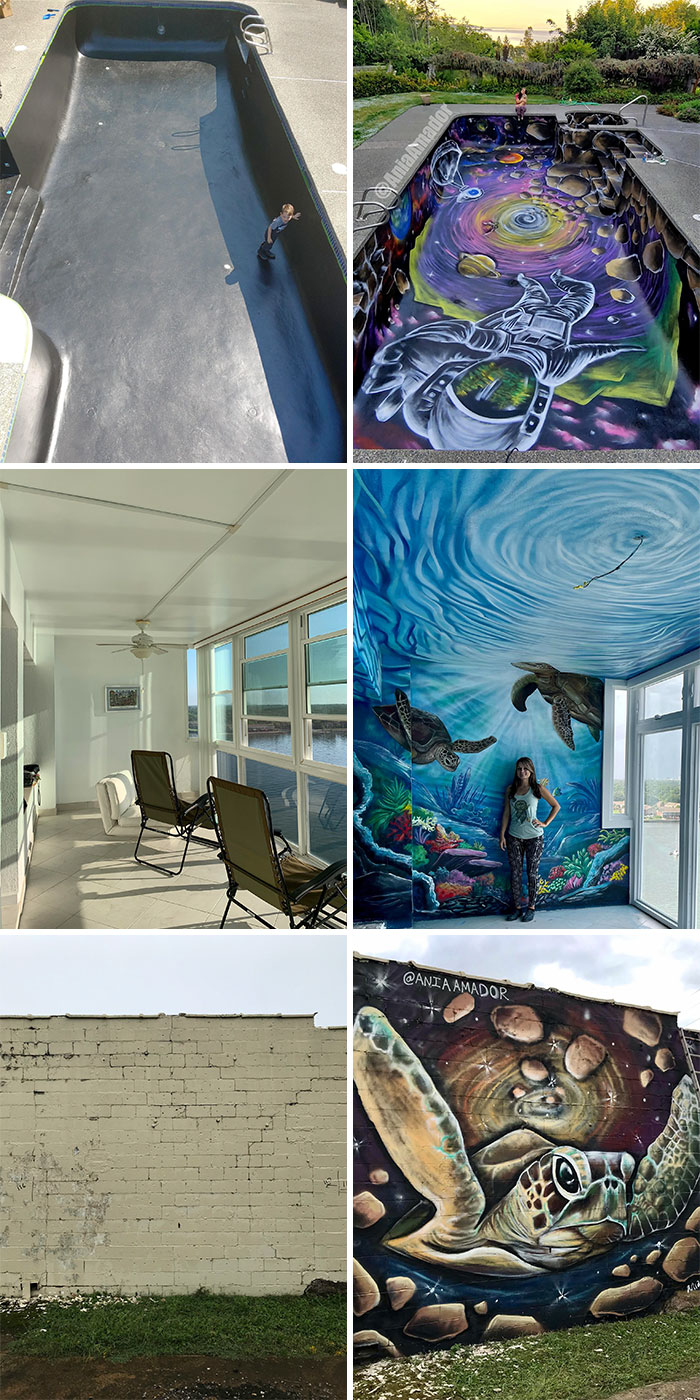 Antes y después de algunos de mis murales favoritos