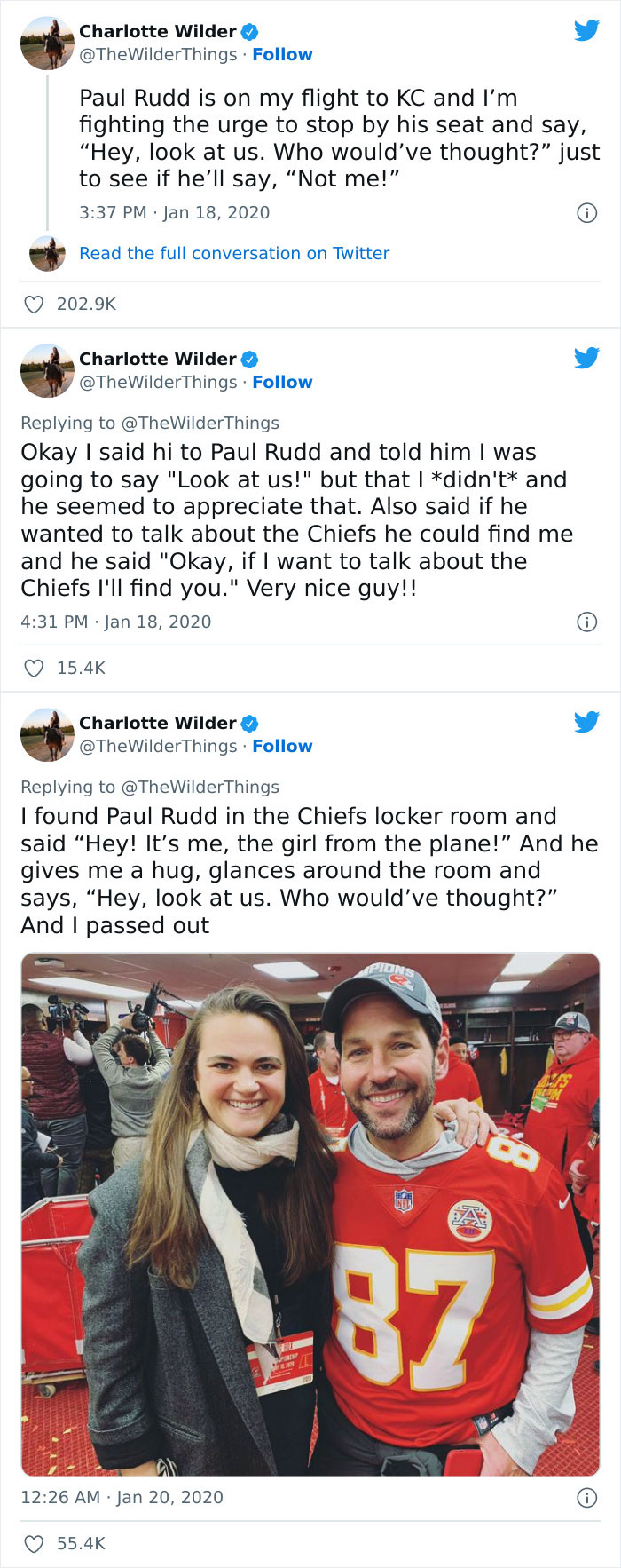 Paul Rudd Being Friendly With A Fan