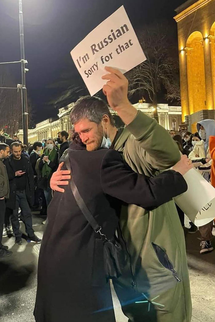 A Photograph Of Humanity. "I'm A Russian But I'm Sorry"