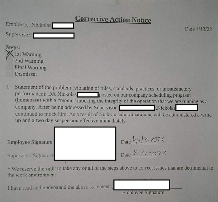 People Online Applaud This Employee Who Responded To His Supervisor's Message With A Meme And Got Suspended For It People Online Applaud This Employee Who Responded To His Supervisor's Message With A Meme And Got Suspended For It