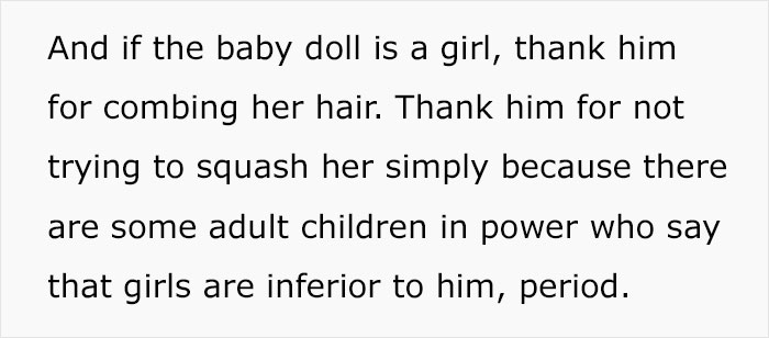 Guy Perfectly Sums Up Why You Should Let Your Son Play With Dolls