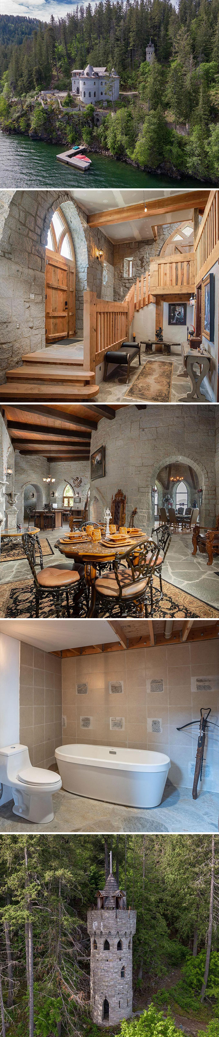 For #zgwcastlefridays Here’s One Of The Most Castley Castles We’ve Ever Seen. Currently Listed For $7,000,000 In Sagle, Id. 3 Bd, 2 Ba. 8,000 Sq Ft. 8.6 Acres