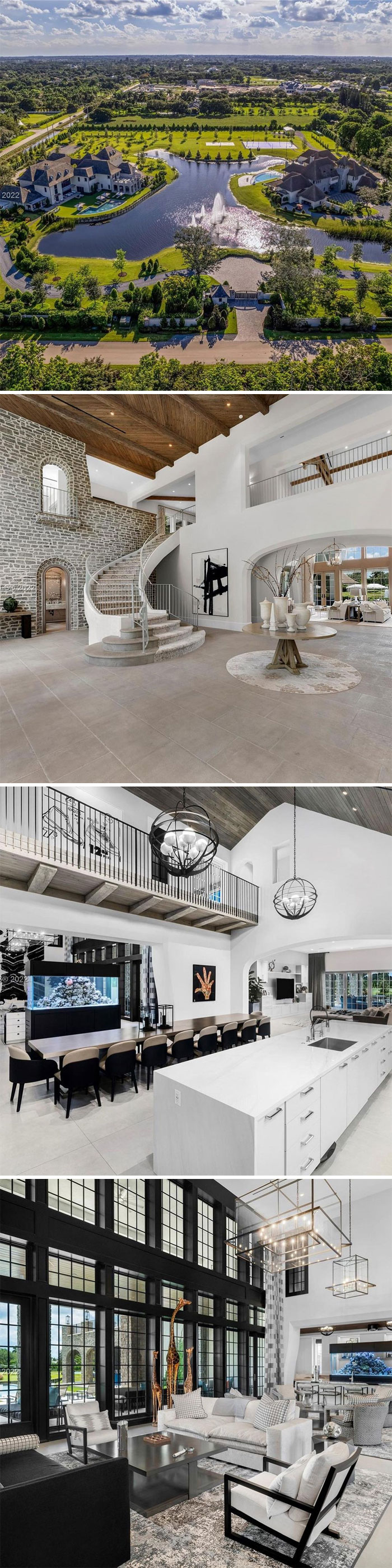 For #zgwmansionmondays Here Are Side-By-Side Mansions In Florida That Were Built By Identical Twin Brothers. The Combined Homes Have 12 Bd, 17 Ba And Over 31k Sq Ft On Over 7.6 Acres. One Of The Brothers Is A Chiropracter Known For Having The 1-800-411-Pain Accident Victim Referral Line