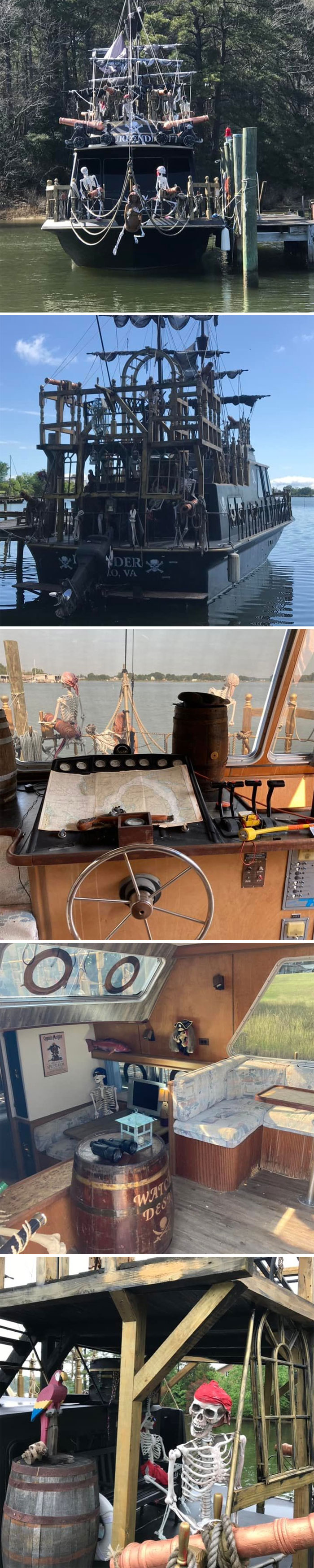 Oooo A “Pirate Ship Boat House” Is For Sale For $49,000 In Virginia. Follow @zillowgonewild For More Wild Homes Every Day!!