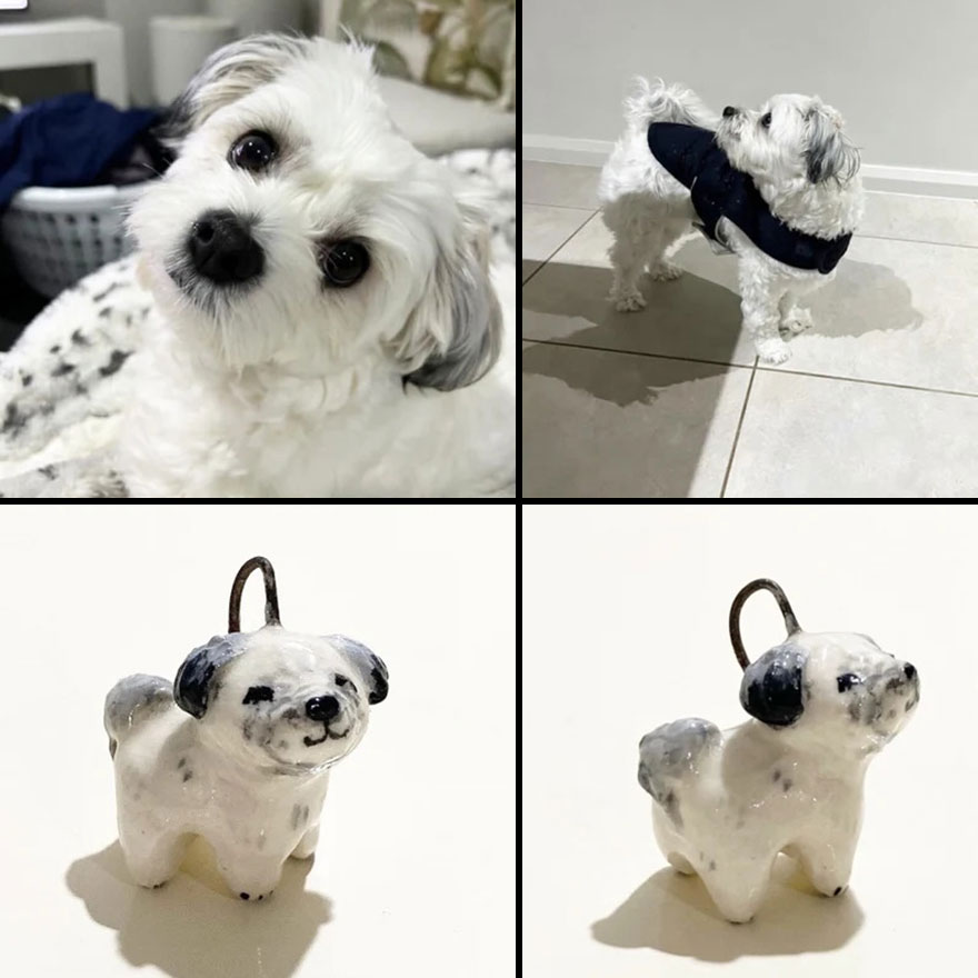 I Make Ceramic Pet Portrait Charms