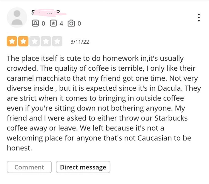 Folks Online Applaud This Café Owner For Writing A Savage Reply To A Review Complaining About Not Being Allowed To Sit With A Cup Of Starbucks Folks Online Applaud This Café Owner For Writing A Savage Reply To A Review Complaining About Not Being Allowed To Sit With A Cup Of Starbucks