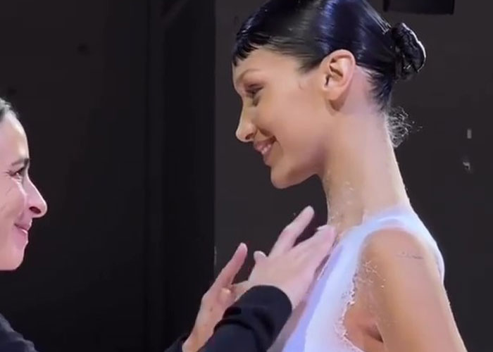 A Closer Look At Bella Hadid&rsquo;s Spray-Painted Coperni Dress Reveals The Science Behind It