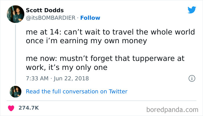 Look At Mr Fancy Pants Here With Tupperware. I Use Leaves To Carry My Food