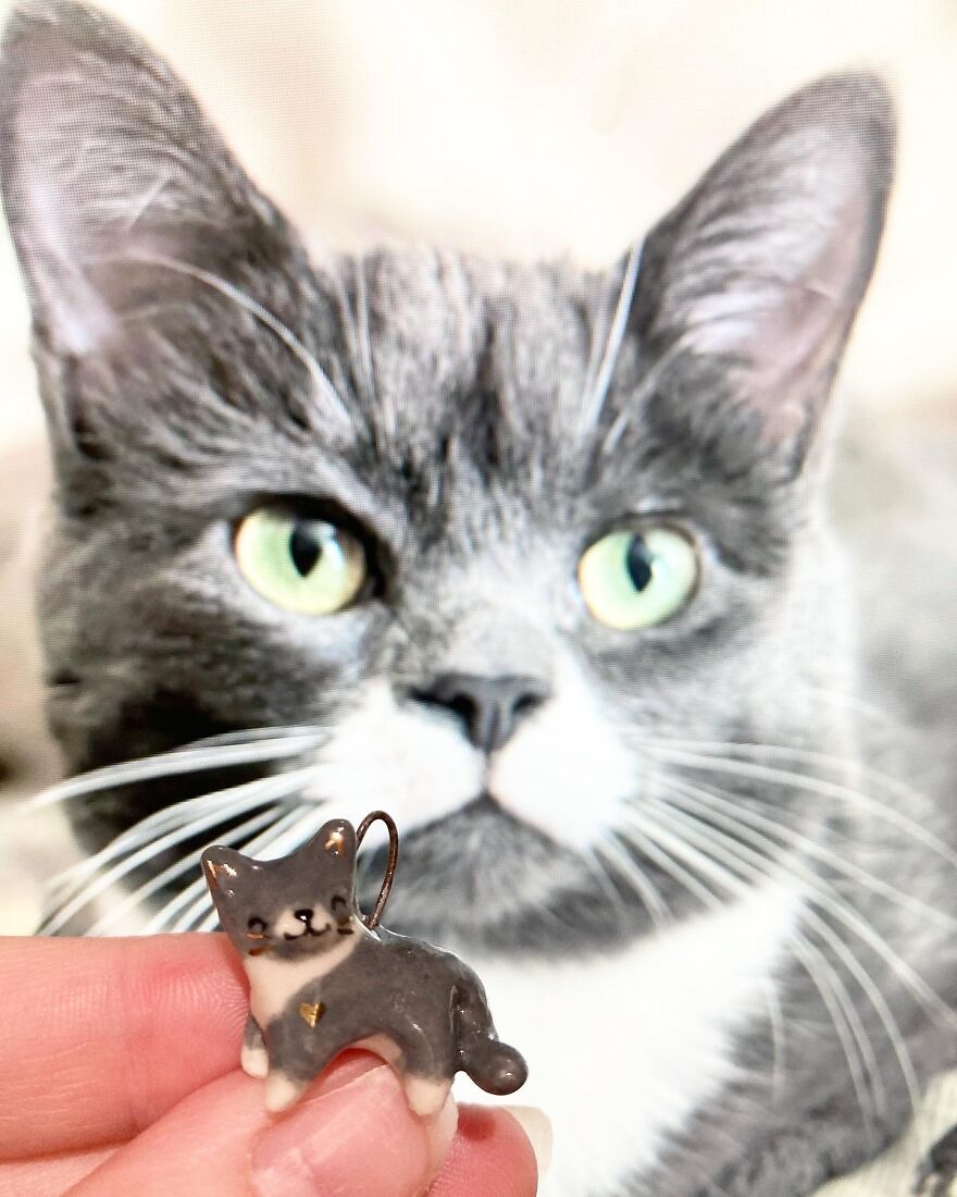 I Make Ceramic Pet Portrait Charms