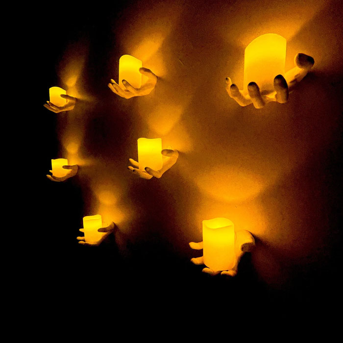 Creepy Hands Wall Candles