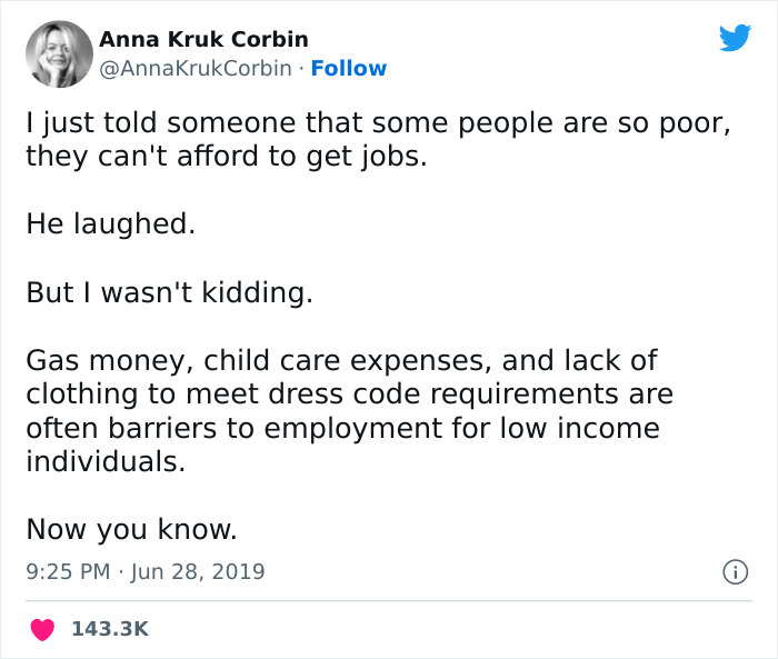 Woman Sparks Debates About How Low-Income Folks Can’t Even Afford To Hold A Job Because Of Ridiculously High Indirect Job Expenses Woman Sparks Debates About How Low-Income Folks Can’t Even Afford To Hold A Job Because Of Ridiculously High Indirect Job Expenses