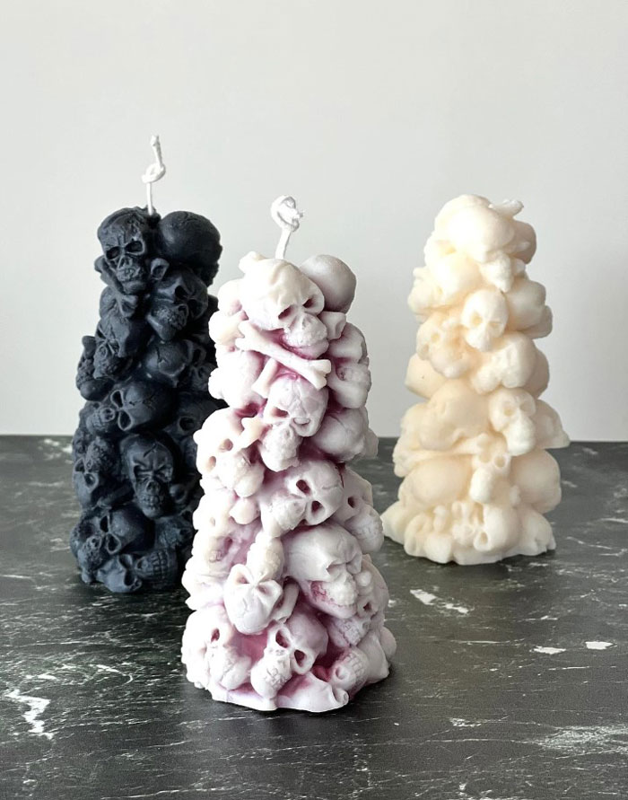 Skull Head Mountain Candle