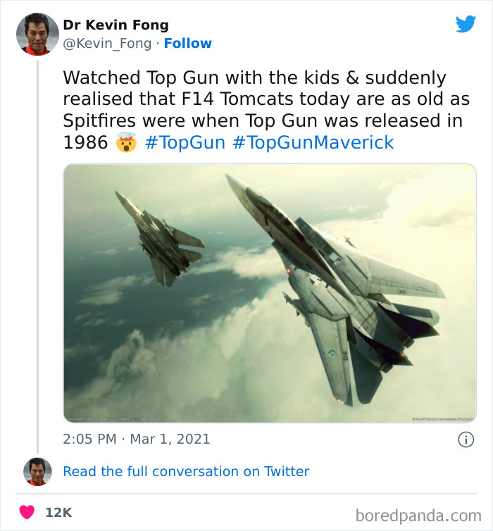 F14 Tomcats Are As Old Today As Spitfires Were In 1986