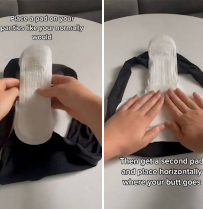 Put Pads On Underwear Before Showering