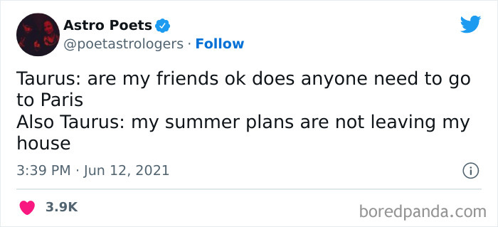 Taurus wanting to go to Paris but also not leaving their house all summer meme