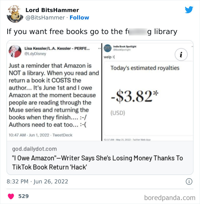 Owing Money For A Book You Wrote