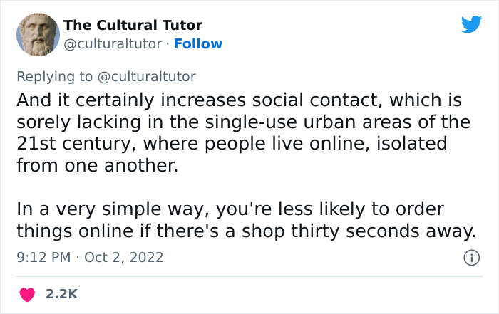 Twitter Account That Offers "A Beautiful Education" Explains Why Some Cities Feel More Alive Than Others Twitter Account That Offers "A Beautiful Education" Explains Why Some Cities Feel More Alive Than Others