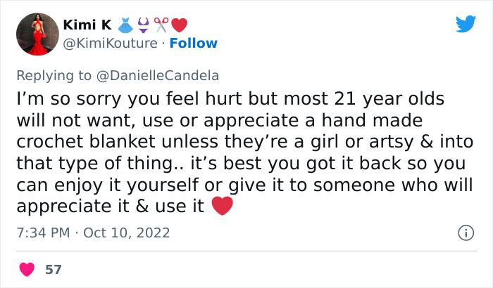 Woman Crochets A Blanket For 900 Hours As A Gift For Friend's Son, He Gives it Back To Her, The Internet Is Divided Woman Crochets A Blanket For 900 Hours As A Gift For Friend's Son, He Gives it Back To Her, The Internet Is Divided