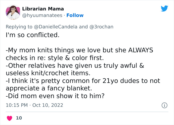 Woman Crochets A Blanket For 900 Hours As A Gift For Friend's Son, He Gives it Back To Her, The Internet Is Divided Woman Crochets A Blanket For 900 Hours As A Gift For Friend's Son, He Gives it Back To Her, The Internet Is Divided